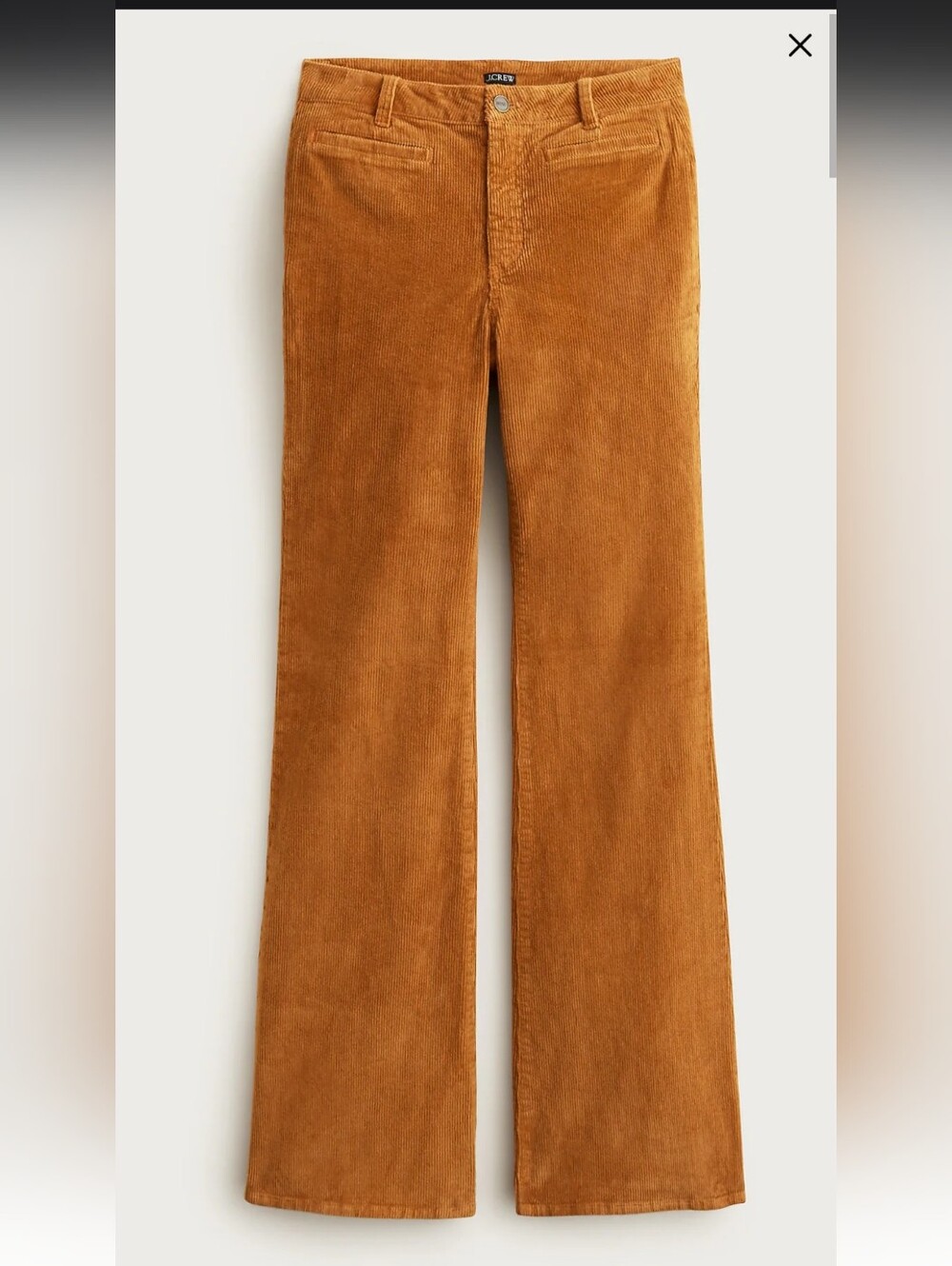 J. Crew Corduroy Wide-Leg Jeans in Caramel Brown Size 31 NWT